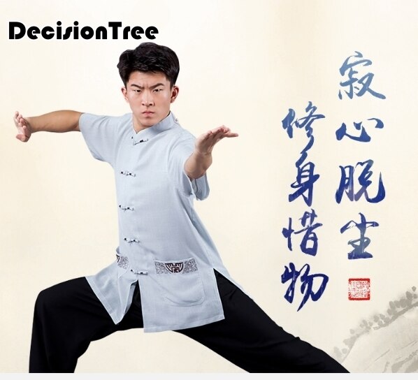 männer frauen tai chi shaolin wushu taiji oben Abschläge chinesische kung fu charakter holz Attrappe baumwolle wushu oben kleidung