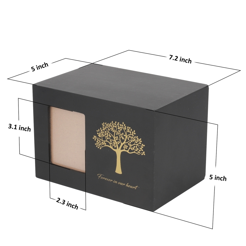 K5DC Pet Urns Wood Keepsake Memorial for Dogs/Cats Ashes Pets Memorial with Photo Frame Funeral Cremation Small Box