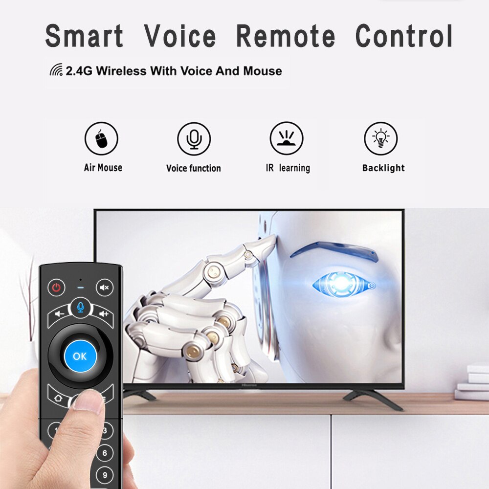 KEBIDU 2.4G Wireless Remote Control G21 Pro With BackLight IR Voice Air Mouse For Smart TV Android TV Box PC Computer