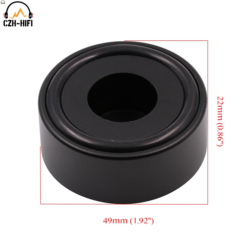 1Pc 49Mm Cnc Gefreesd Massief Aluminium Voeten Standaard Mat Pad Voor Audio Versterker Dac Radio Speaker Draaitafel Gitaarkast