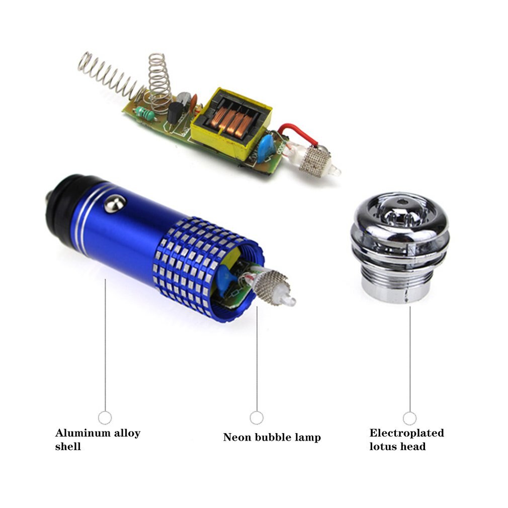 Mini Car Air Purifier 12V Mini Auto Car Fresh Air Anion Ionic Purifier Oxygen Bar Ozone Ionizer Cleaner Vehicle Air Freshener