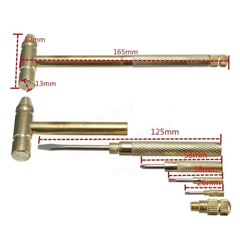 Mini petit marteau multifonction, petit marteau, petit marteau, marteau 5-en-1 avec petit tournevis