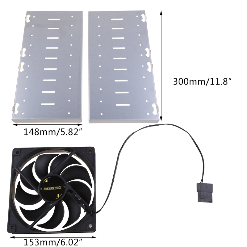 Gabbia per disco rigido 10 alloggiamenti HDD Array Classic HDD staffa impilabile con 4. Ventole da 72 pollici staffa SSD alluminio antiruggine
