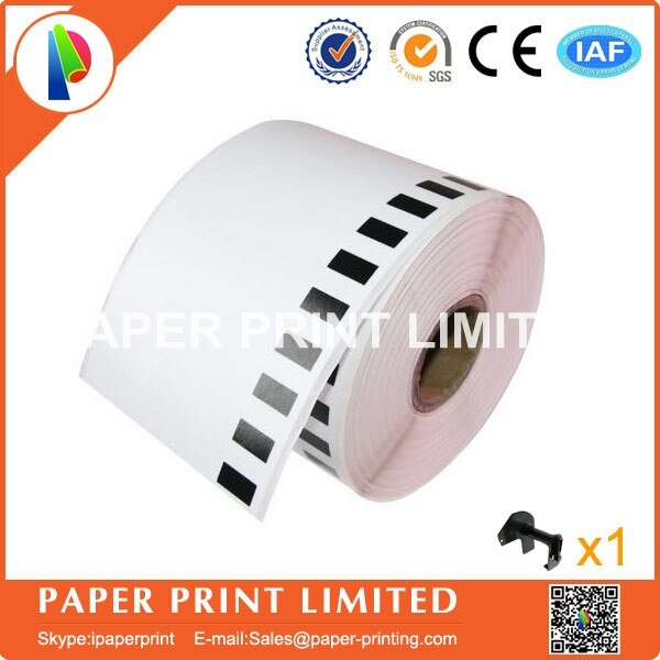 Dk-22205 dk22205 dk 22205 Compatible Labels barcode sticker white: 5 rolls and 1 holder