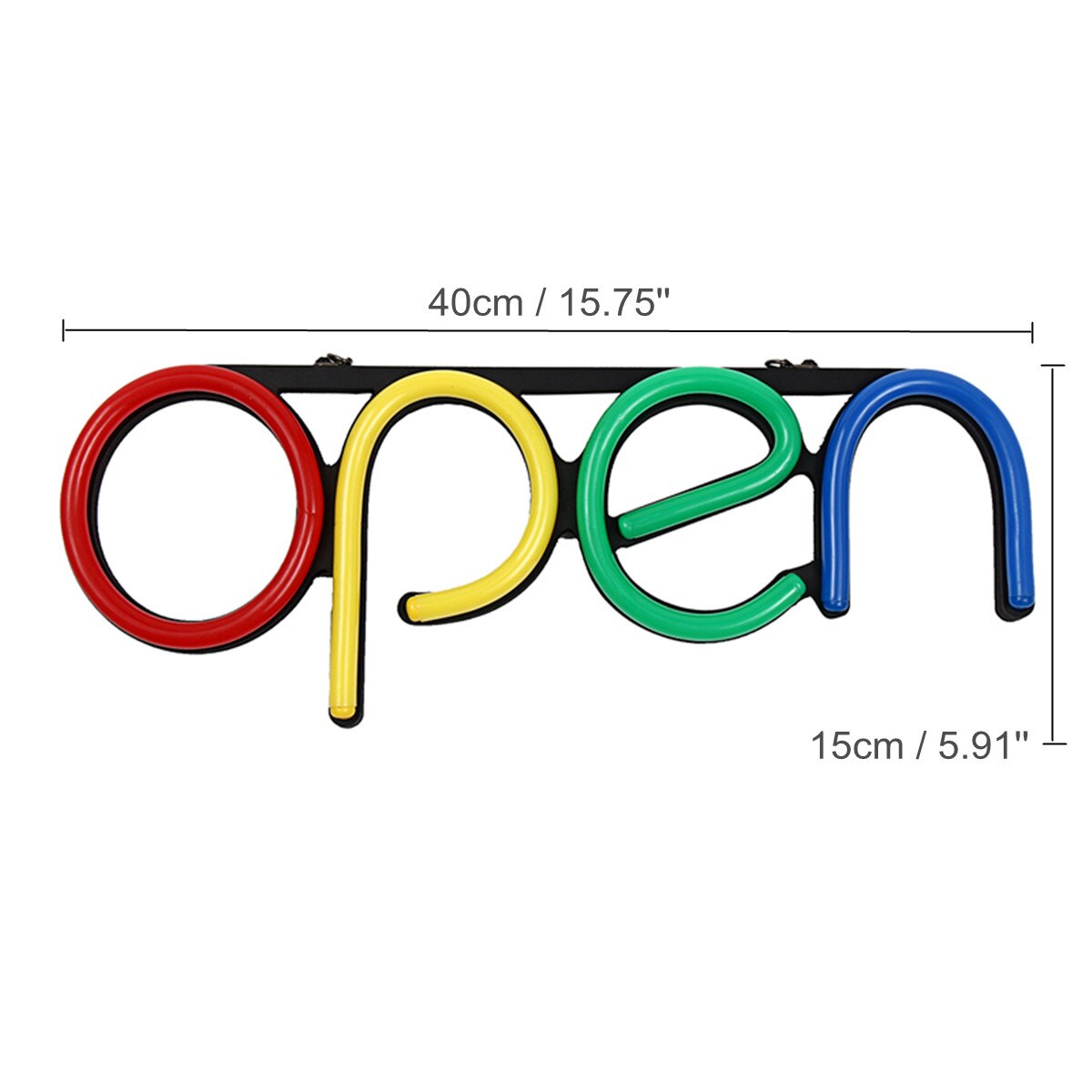 OPEN LED Neon Light Sign Tube Handmade Visual Artwork Bar Pub Club Wall DecorTube Neon-Bulbs Led-Light Wall-hanging