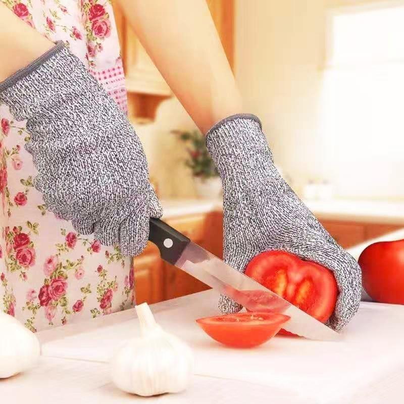 Guantes resistentes a cortes de grado 5, protección de seguridad para corte de vidrio HPPE resistente a los arañazos para jardineros, guantes de corte para construcción