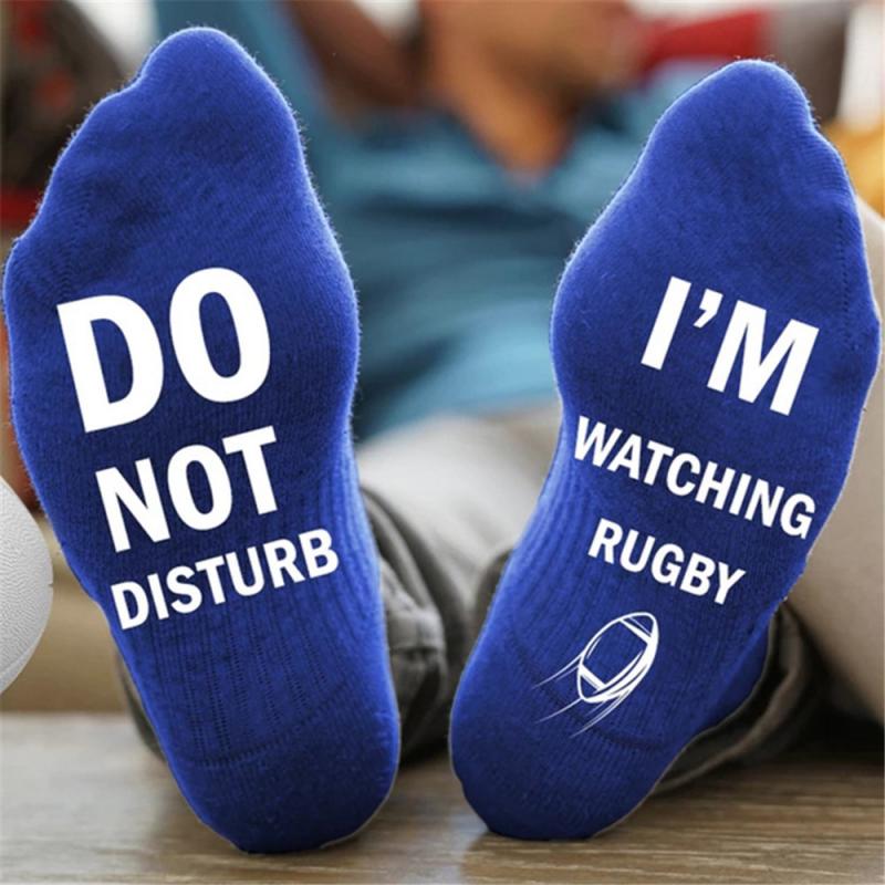 "forstyrr ikke jeg ser rugby" lounge træner sokker unisex varmere sports sokker rugby sokker sokker sokker neutrale sokker: 5