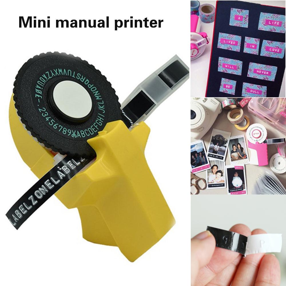 Plastic Draagbare Mini Barcode Machine Label Embossing Printer Handleiding Etikettering Machine Diy Kantoor Sculptuur Print Familie