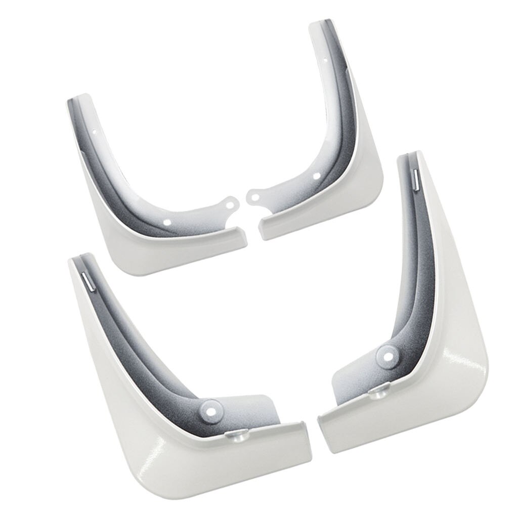 4Pc White Car Mud Flap Guard Mudguard Mudflap Fit for Tesla Model 3 16-19