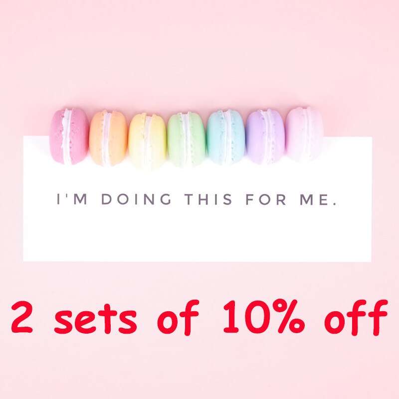 Autocollant réfrigérateur aimants Macaron | 8 pièces/1 ensemble, dessin animé , aimant photo néodyme fort, messages