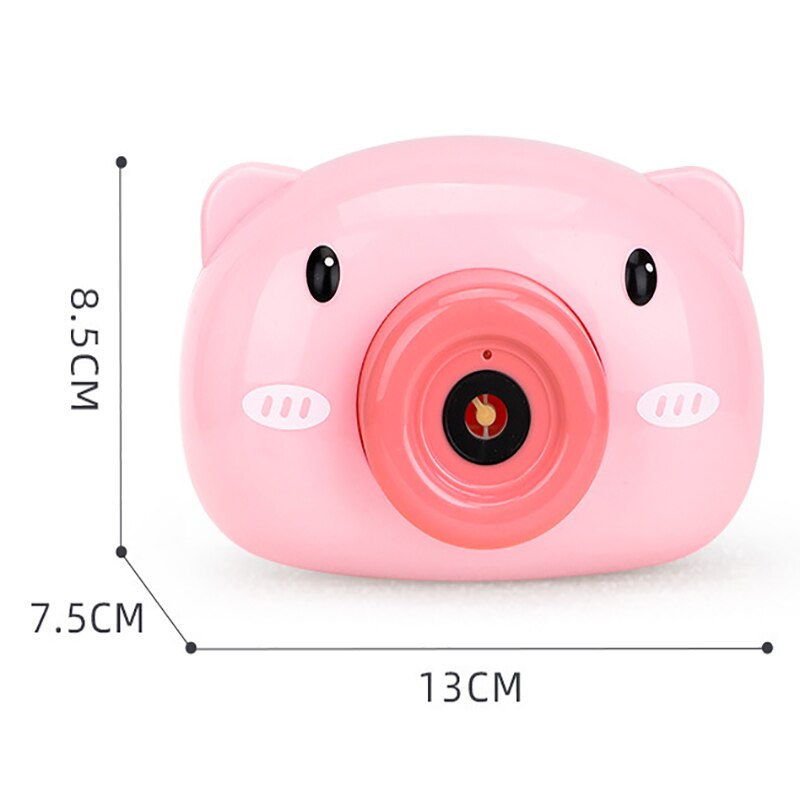 Cute Cartoon Pig Camera Bubble Machine Kids Favorite Toys Outdoor Automatic Bubble Maker for Girlfriend And Children