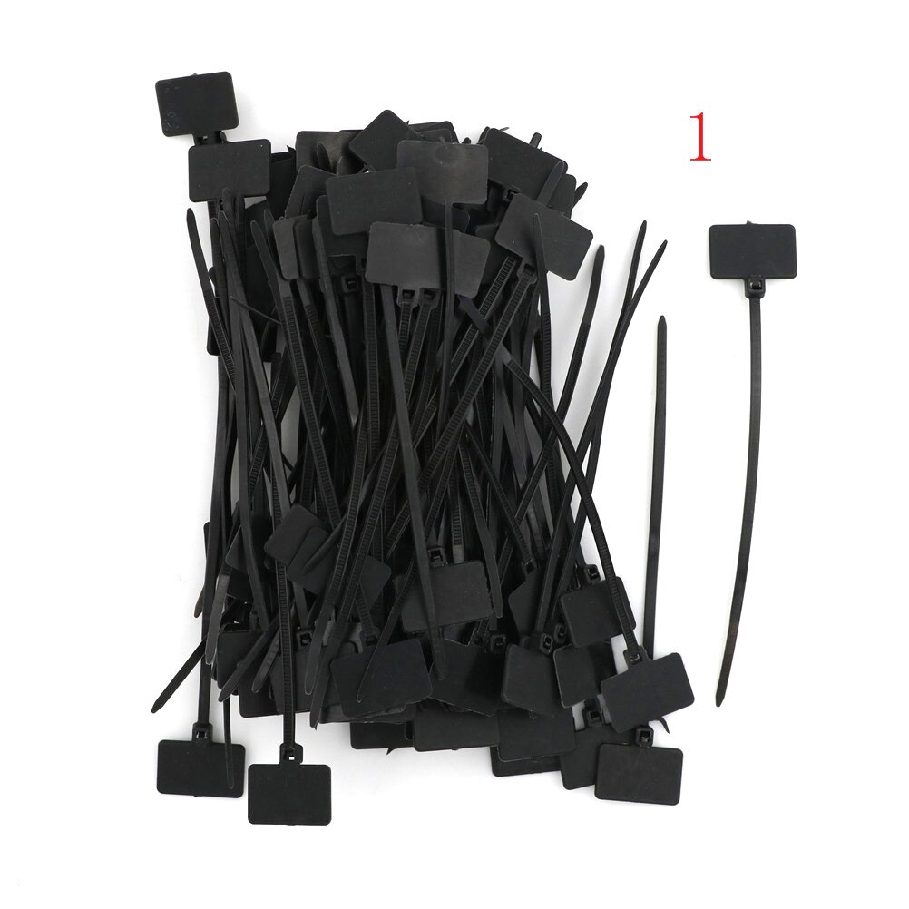 100Pcs/lot RJ45 RJ12 Releasable Nylon Cable Ties Wire Organiser Plastic Nylon Mark Tags Zip Ties Label Sticker Cable Zip Ties