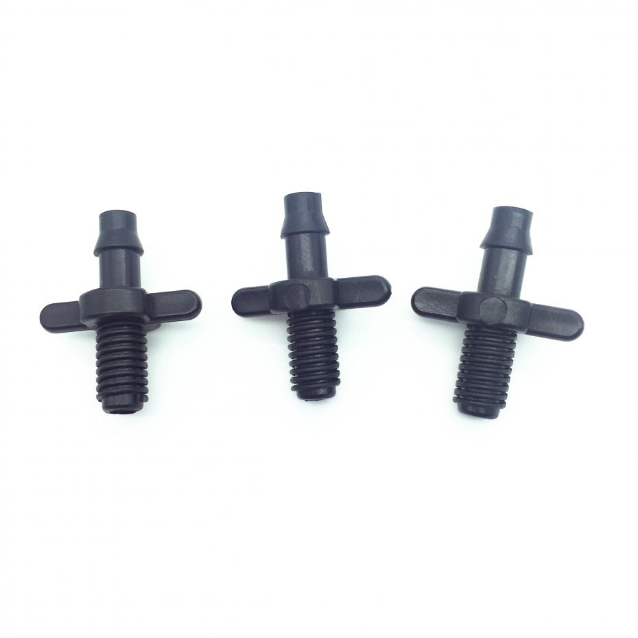 30Pcs 1/4&quot; Barbed Connector 6mm Male Thread Garden Micro Drip Irrigation Conversion Couplings 4/7mm Hose Fittings Watering Joint