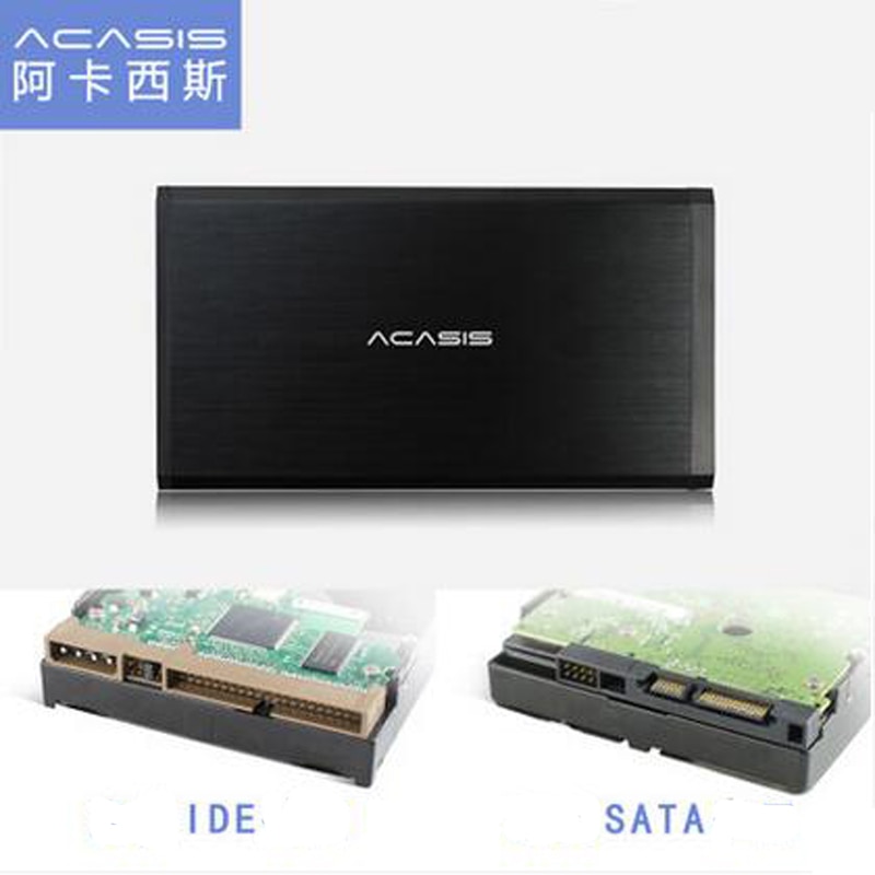 ACASIS BA-06USI USB 2.0SSD Mobile hard disk Box Dual Using SATA &amp; IDE Interface 3.5 inch Universal HDD Enclosure aluminum alloy