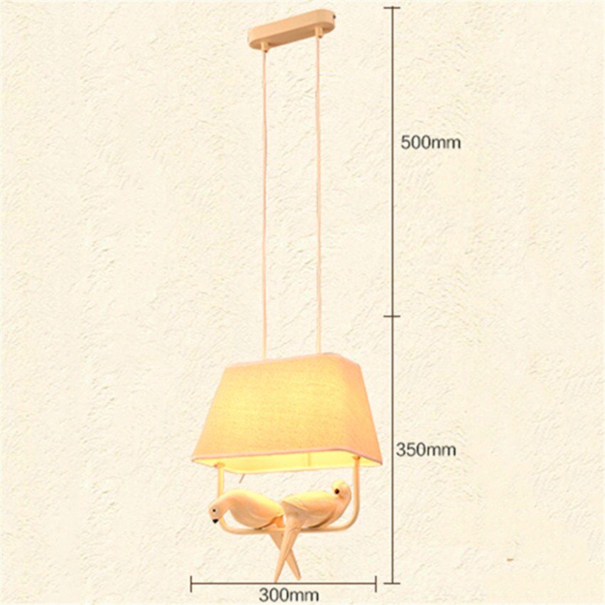 Søde børn lysekrone lysekroner stue loft lysekroner stof lysekrone belysning soveværelse led lys dekoration lampe: 2 hoveder