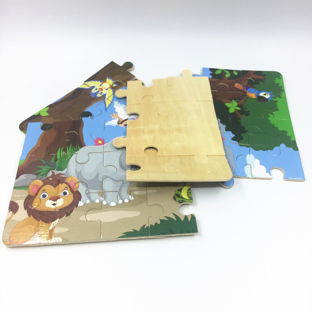 60 slice puzzel hout cartoon stuk puzzel kinderen speelgoed kinderen 3D houten puzzel educatief intelligentie games