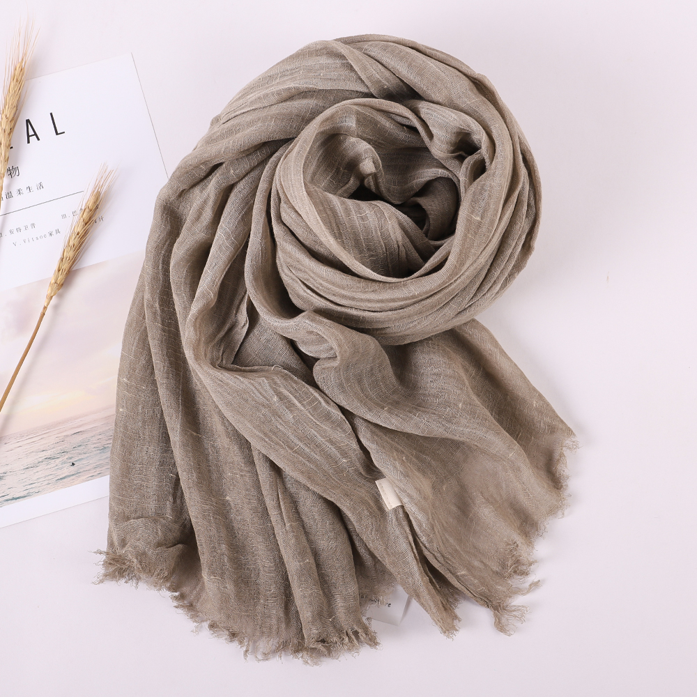 Bufanda de de lujo para mujer, chal de playa, bufandas de algodón a la para mujer, Bandana pashmina musulmana, hijab silenciador, Otoño Invierno: Dark Brown