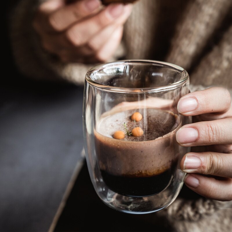 80/250/350/450 doble veggglass vinglass champagne whisky kaffe te kopp juice krus melk kafe kopp