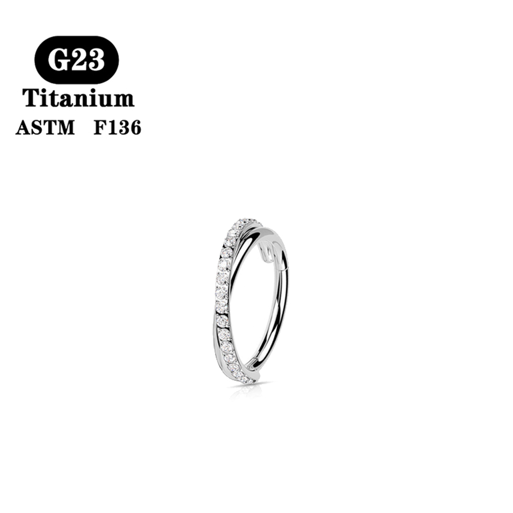 Pendientes de titanio G23, aro redondo para cartílago del trago, hélice Daith, labio con bisagras, segmento, oreja, nariz, anillo, joyería para Piercing corporal