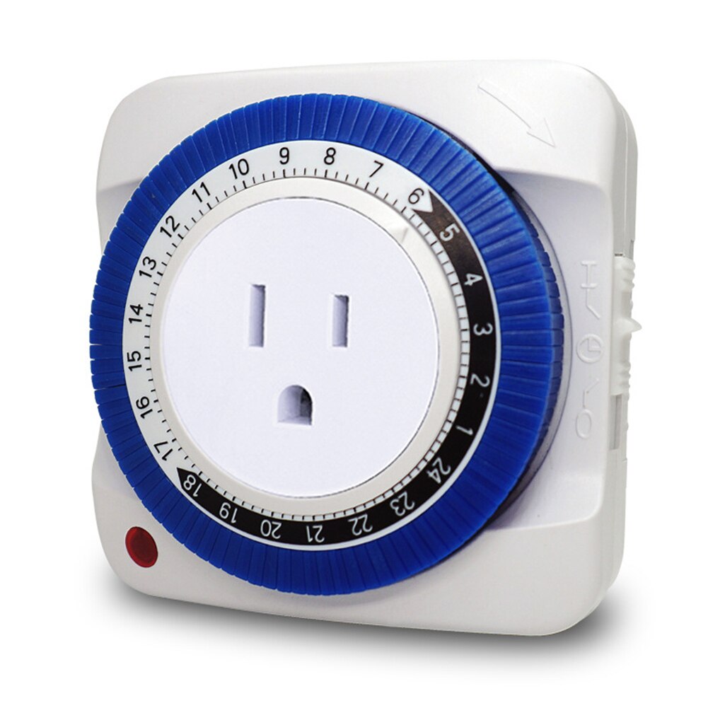 24 Hour Timer Socket Mechanical Program Timer Switch Socket 230V/110V EU/US Plug Wall Outlet Protector Energy Saveing