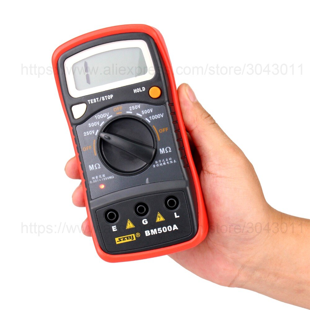 Digital Insulation Resistance Tests Resistance Meters 250V/500V/1000V Electrician tools 1999 Count Multimeter Megohmmeter Megger