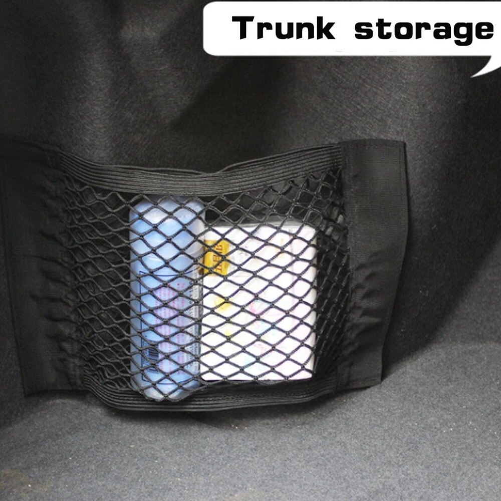 Kofferbak Bagagenet Met Plakband Bagagenet Auto Accessoires Interieur Organizer Bag Voor Flessen/Boodschappen