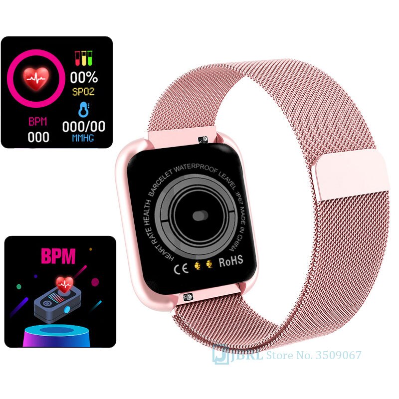 Newest Smart Band Women Men Smartwatch Bluetooth Ladies Fitness Bracelet Mens Waterproof Android IOS Phone Heart Rate Sports