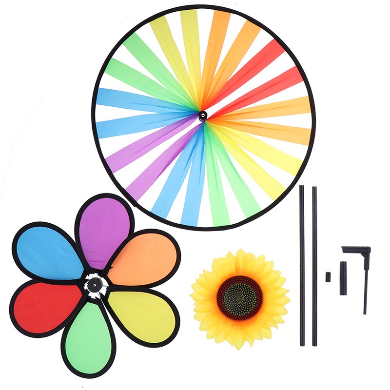 Molino de girasol remolino viento Spinner casa decoración de patio jardín niños niño juguete
