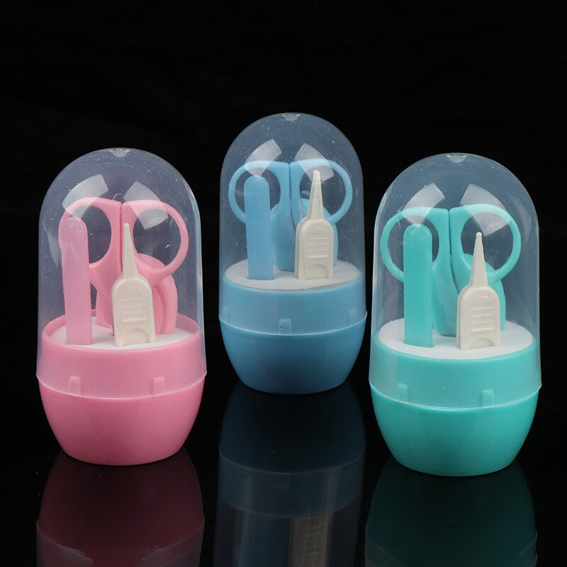 1 Set portátil Set de cuidado de uñas de bebé salud Kits recortador de dedos infantil tijeras de uñas Clippers de dibujos animados Animal caja de almacenamiento