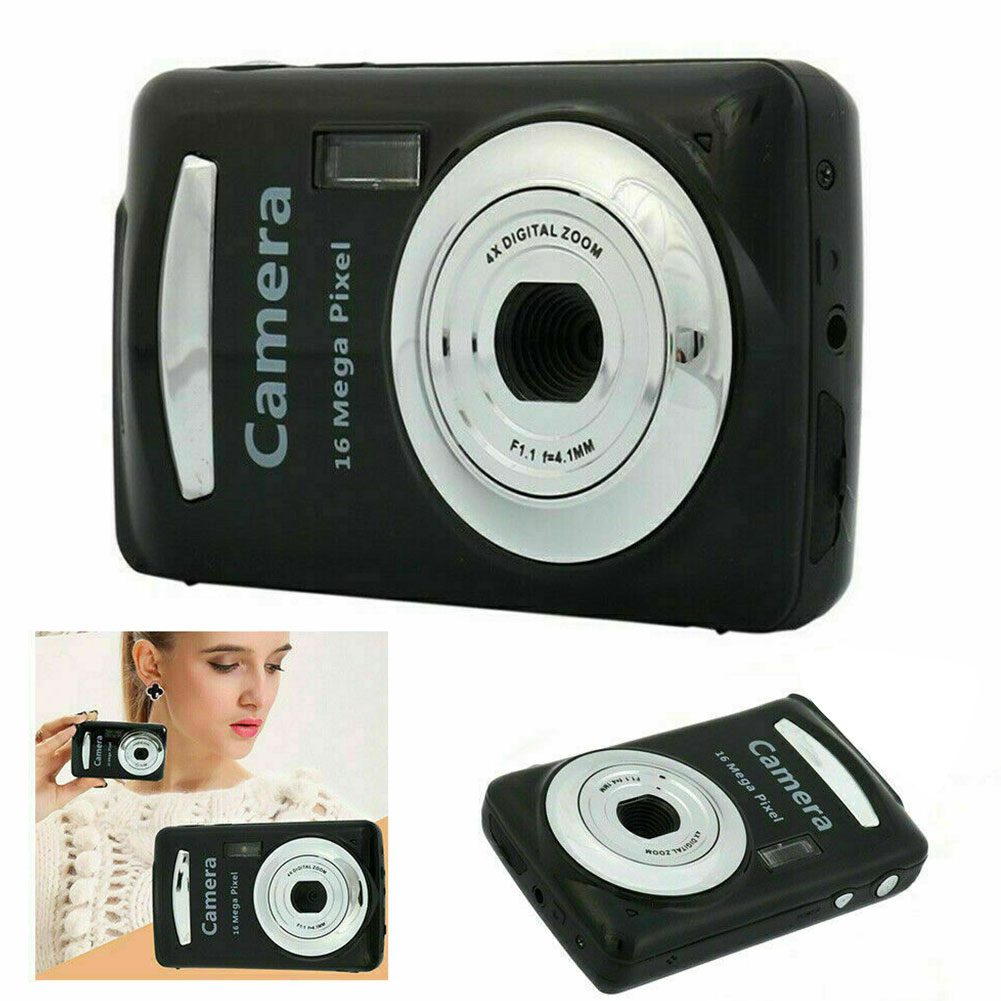 2.4 Inch Durable 16 Megapixels Easy Apply High Definition Handheld Practical Digital Camera Mini Ultralight Travel Black TFT LCD