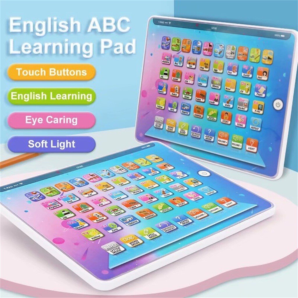 Máquina de lectura de tableta para niños, juguete educativo de aprendizaje temprano, de plástico, Y47