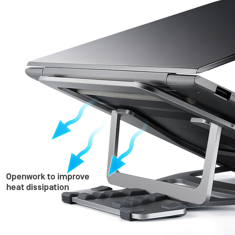 Llano Notebook Stand Foldable Aluminum Laptop Stand Folding AdjustableHolder Rack for Notebook Tablet Invisible Cooling Bracket