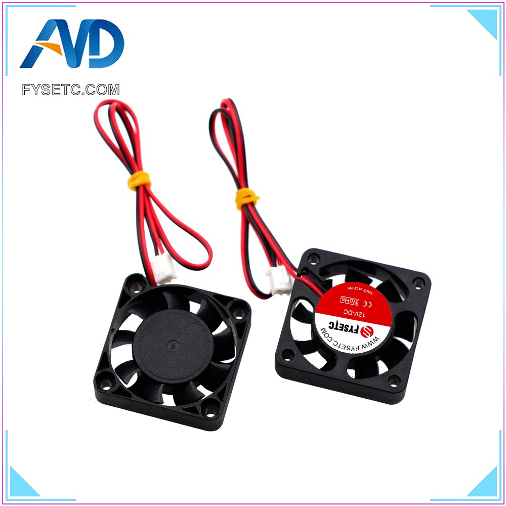 1 pc 4010 ventilador de refrigeração 12 v 2 pinos com fio dupont sem escova 40*40*10 ventiladores frescos radiato para as peças das impressoras anet a8 a6 3d