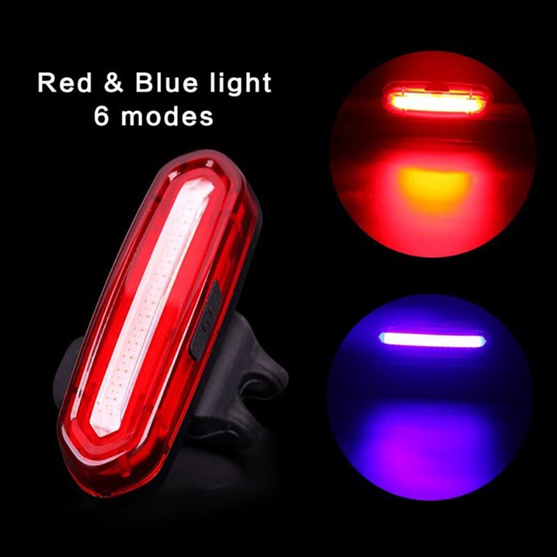 120Lumen Fiets Licht Fietsen Led Achterlicht Usb Oplaadbare Waterdichte Mtb Racefiets Achterlicht Back Lamp: Red and Blue