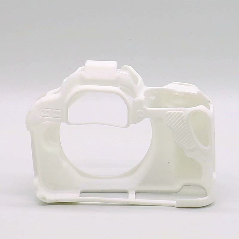 Funda de silicona de goma para cámara Canon EOS 200D Rebel SL2 Kiss X9 DSLR, Protector de cuerpo suave, piel: white