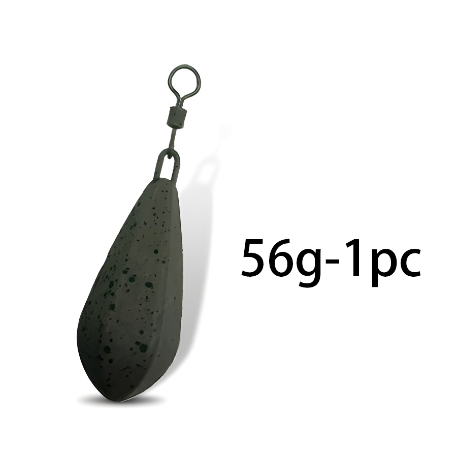 Peso de pesca de carpa, 56g/71g/85g/99g/113g, adequado para água doce e água do mar, não facilmente corroído: Laranja