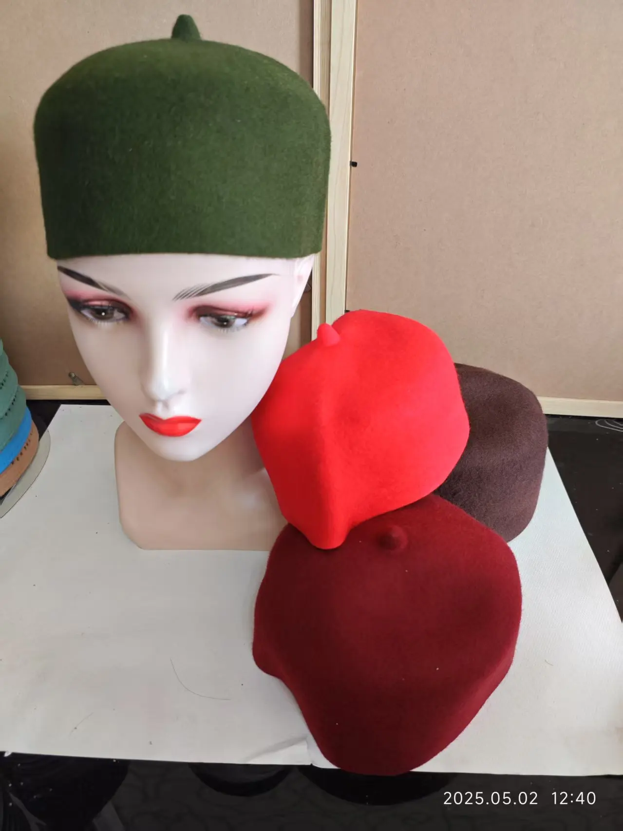 Eid ramadan chapéus de oração para homens muçulmanos lã feltro moda marrom vermelho kufi hijab artesanal boina bonés primavera inverno elegante chapéu