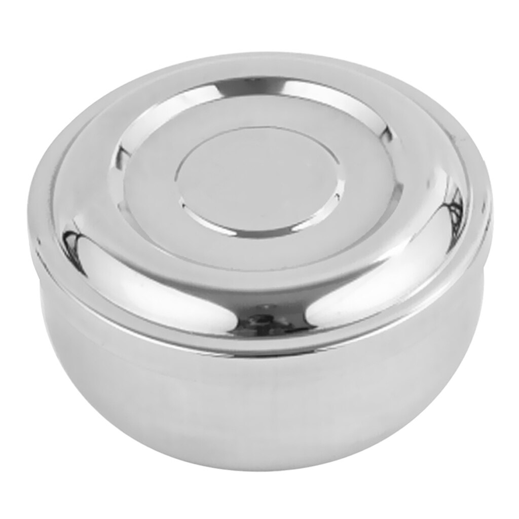 Stainless Steel Bowl Double-walled Insulated Korean Rice Soup Bowl with Lid