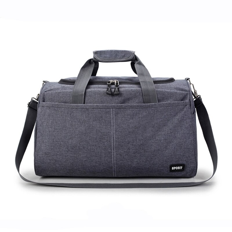 Bolso de viaje multifuncional para hombre y mujer, bolsa de viaje de gran capacidad, Oxford, para fin de semana: Gray S