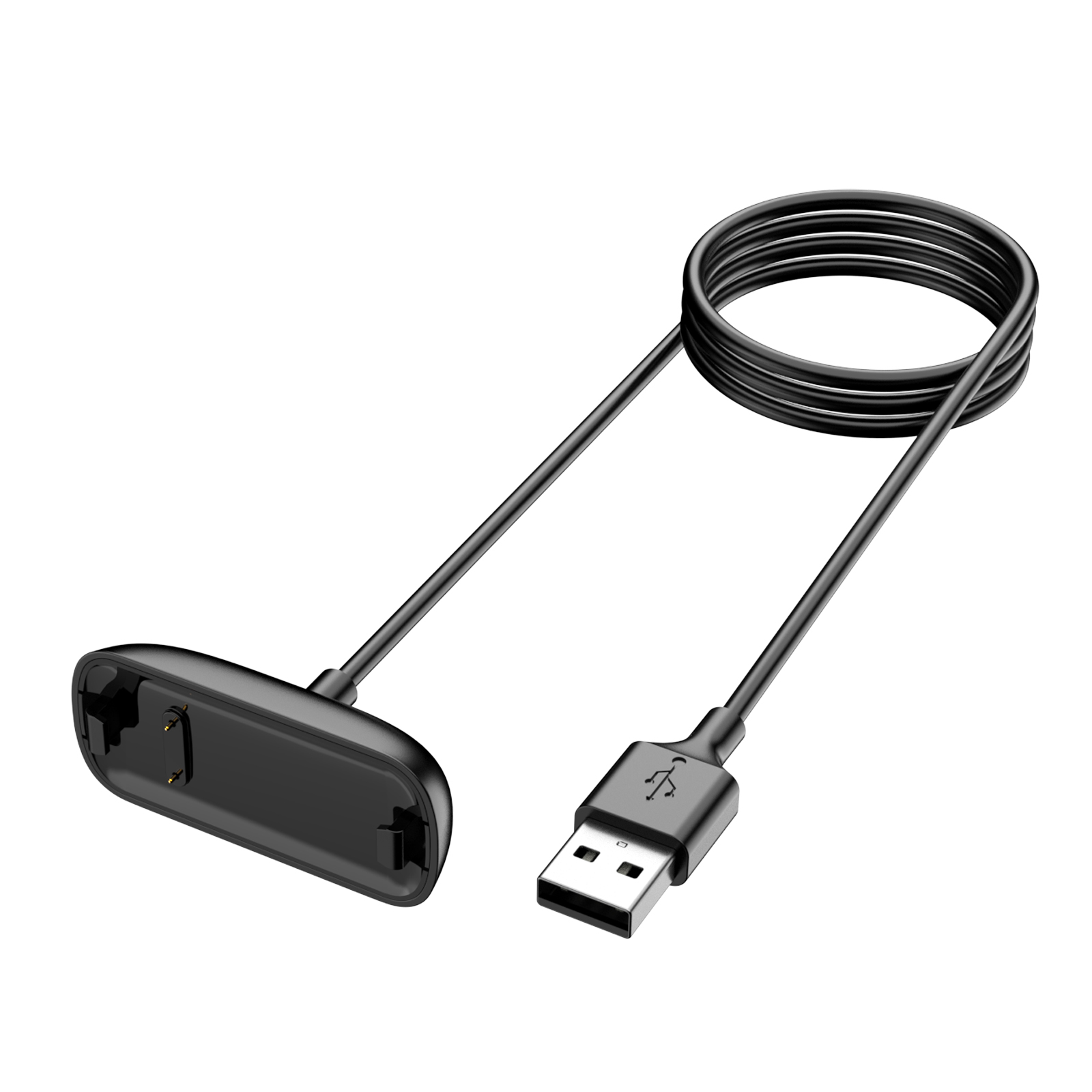 Cargador USB para Fitbit Inspire 3 Fitness Tracker cargador de repuesto base para Fitbit Inspire 3 Cable de carga Clip: Blanco