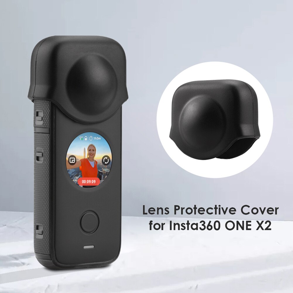 Capuchon d&#39;objectif en Silicone pour caméra de sport Insta360 ONE X2, protecteur antidérapant, anti-chutes, anti-rayures