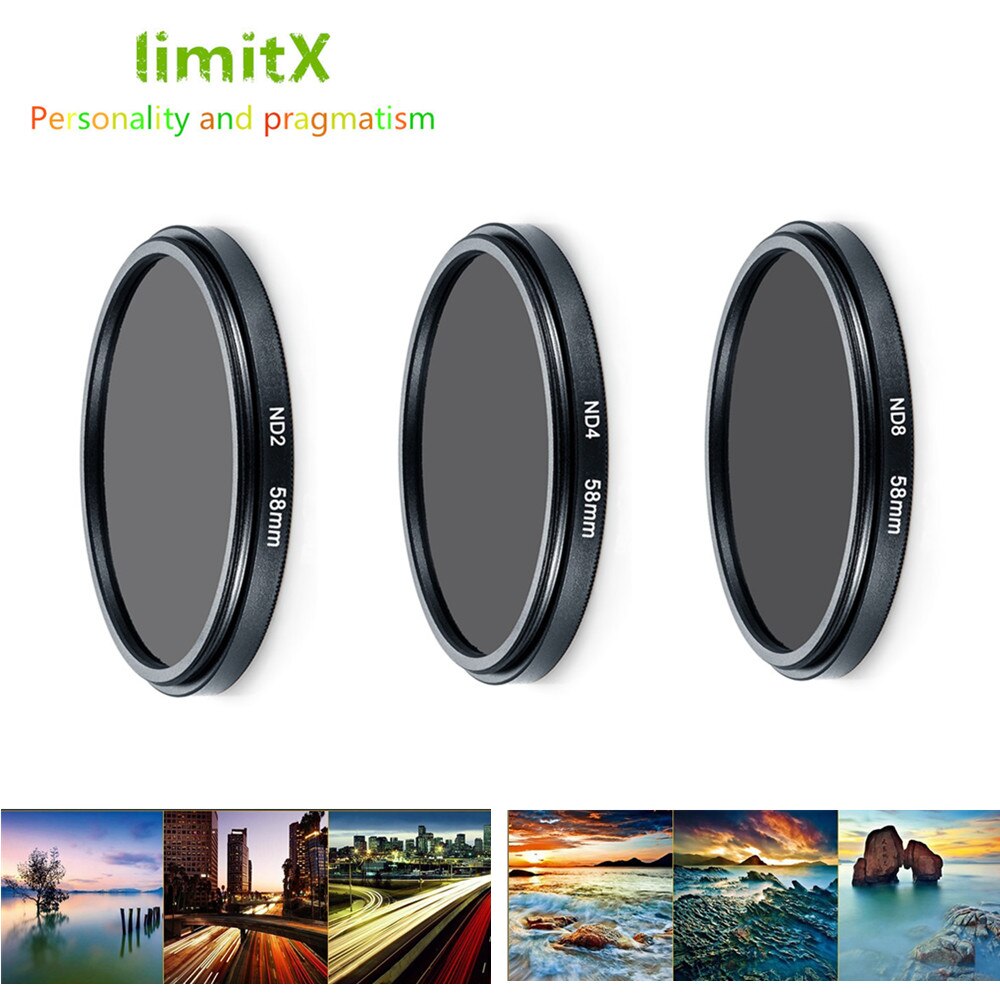 ND2 ND4 ND8 Neutral Density ND Filter &amp; Adapter Ring lens cap keeper for Panasonic LX10 LX15 TZ200 TZ100 TZ220 ZS200 TX2 ZS100