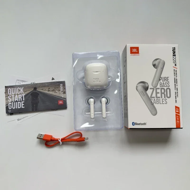 Original JBL Tune 225TWS auriculares inalámbricos Bluetooth verdaderos auriculares estéreo auriculares con sonido de graves T225 TWS con cubierta gratis