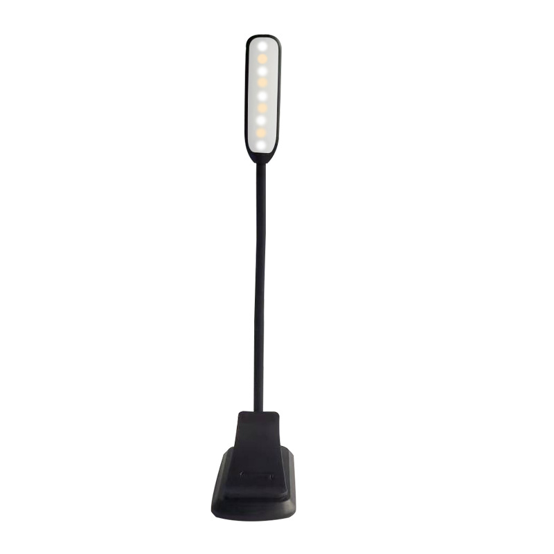 Oplaadbare boeklamp Dimmende leeslamp op 3 niveaus Daglicht Flexibel clip-on licht Boekleeslamp voor lezen in bed: YELLOW