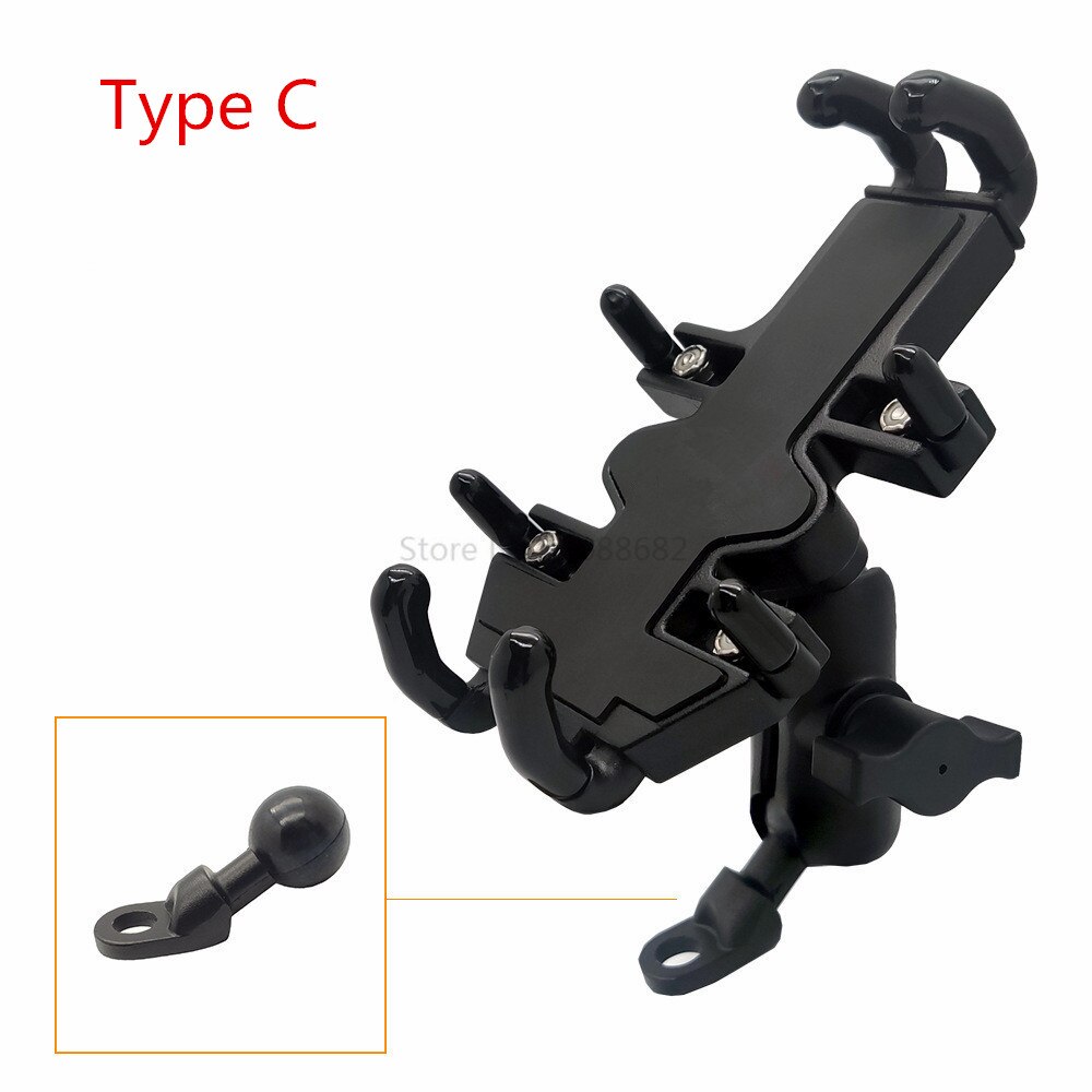 Jadkinsta Sfera In Alluminio Supporto Del Supporto Regolabile Del Motociclo Manubrio con Doppia Presa Braccio per Gopro Telefono Ram Mount: C