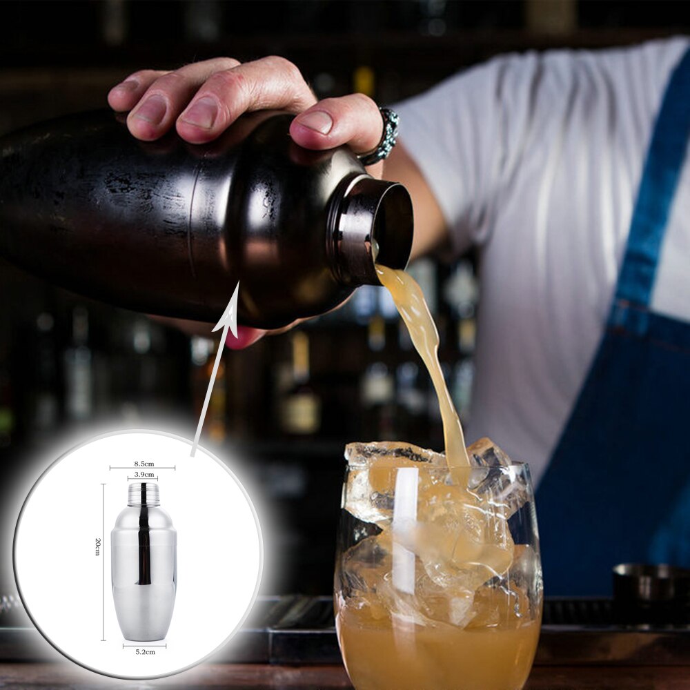 Stainless Steel Shaker Bar Household Shaker Shaker Cup Shaker Shaker Bar Supplies Tools Cocktail Shaker 500ml Support