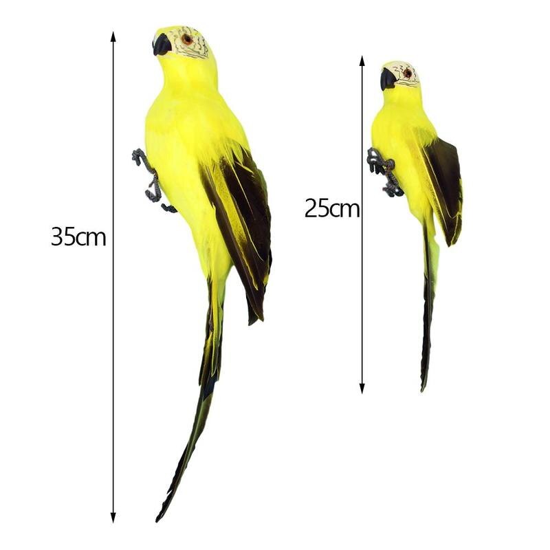 25/35cm simulation papegøje fjer græsplæne figur miniature haverekvisit fugl dekoration ornament håndlavet dyr  k4 c 3