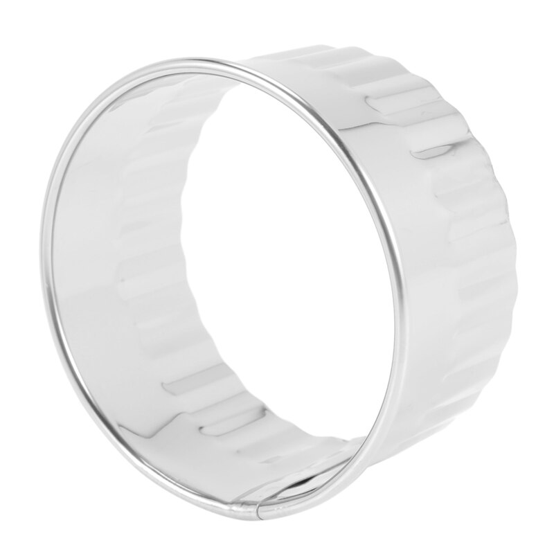 Stainless Steel Fluted Edge Round Cookie Biscuit Cutter Set 12 Pieces Graduated Ring Sizes