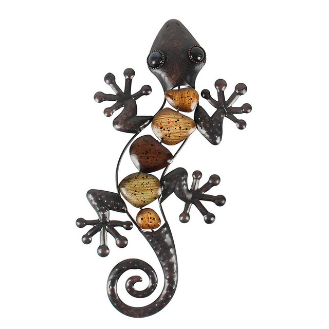 3D Auto aufkleber metall Zauberstab eidechse Gecko Auto außen dekoration Auto Styling: 004-38x21x2.5cm