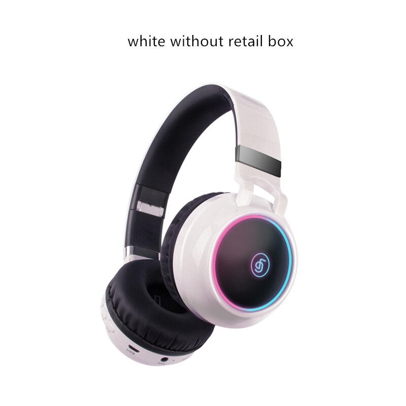 GEWEI Bluetooth 5.0 Headphones - Foldable Wireless HiFi Stereo Headset with Mic, TF Card Support: white no retail box